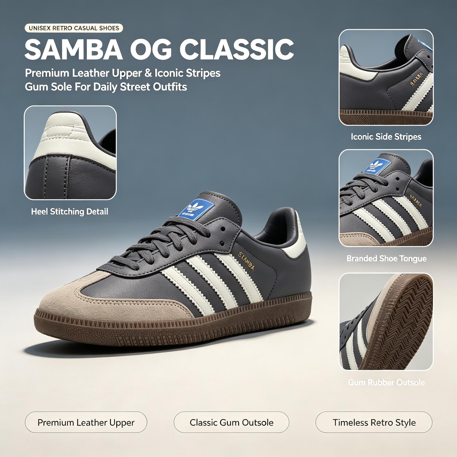 Adidas Shoes Samba - Resmi Adidas Orijinal SAMBA OG Kaykay