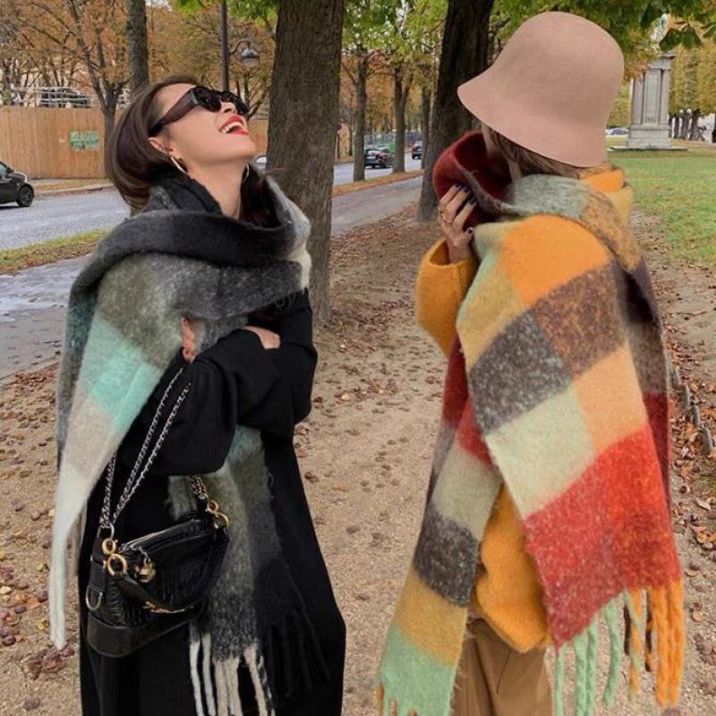 Cashmere Pashmina Wrap - YENİ Lüks Kışlık Kalın Sıcak Eşarp