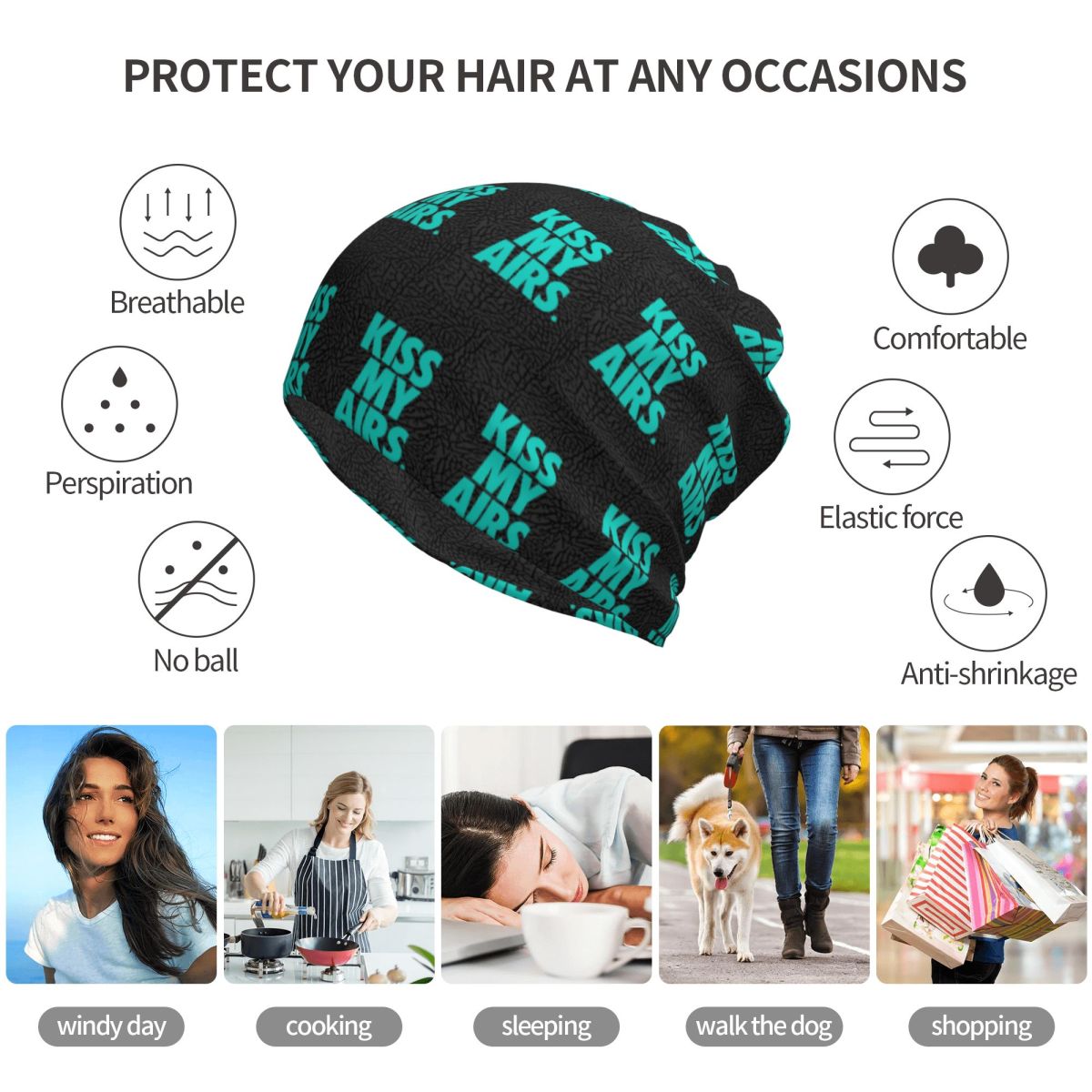 Kiss My Airs X Atmos Bandana B - Knit Beanie Hat Warm incelemesi ve fiyatı